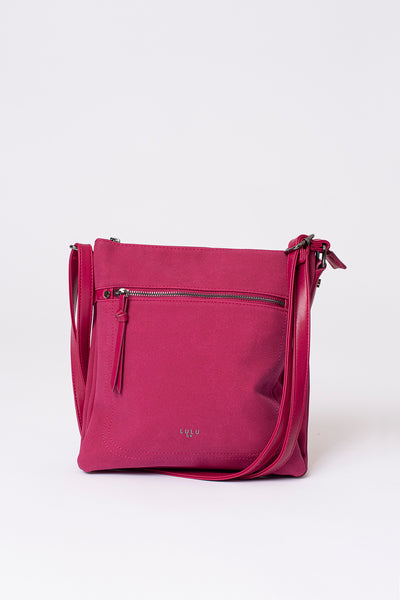 Zip Front Messenger Across Body Bag