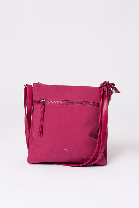 Zip Front Messenger Across Body Bag