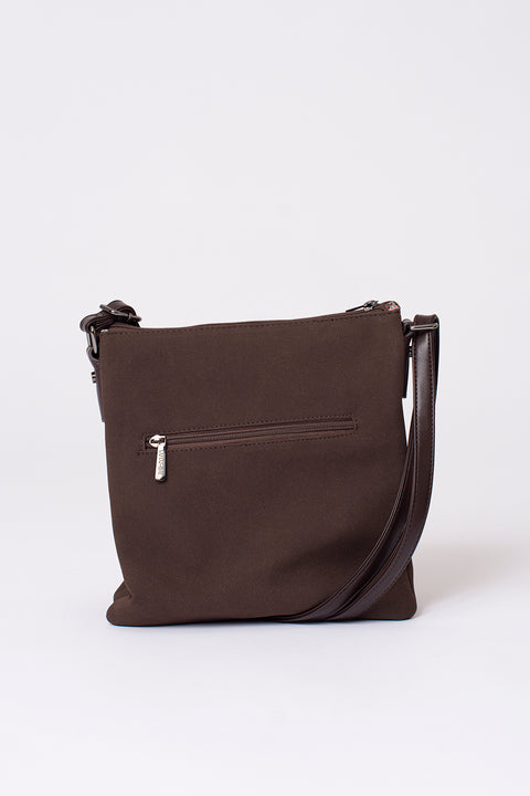 Zip Front Messenger Across Body Bag
