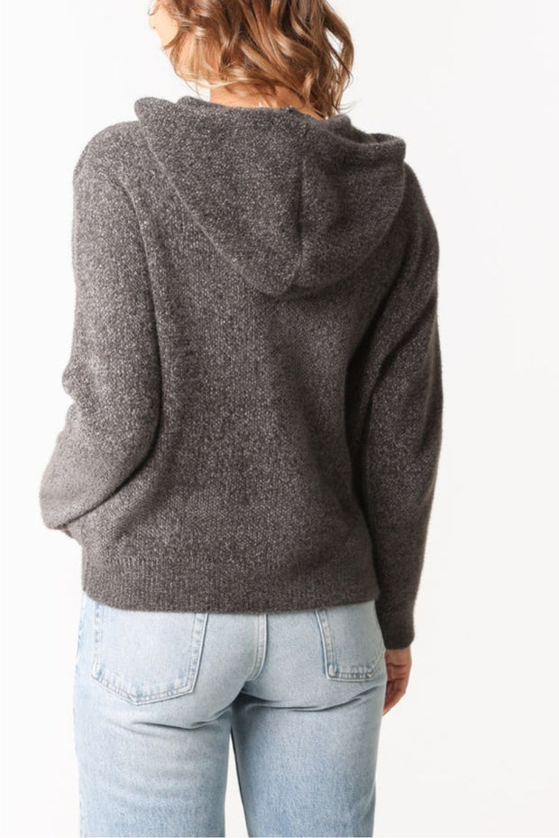 Zip Through Knitted Hoodie