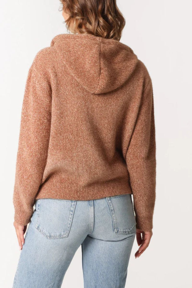 Zip Through Knitted Hoodie
