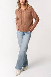 Zip Through Knitted Hoodie