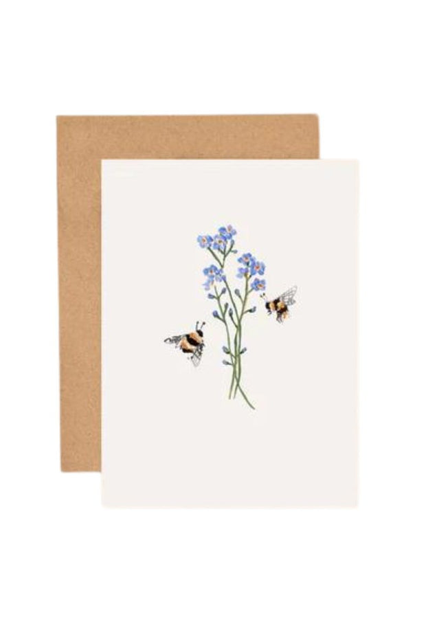 Bees & Forget-Me-Nots Mini Card