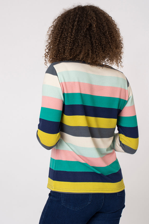 Block stripe brushed top