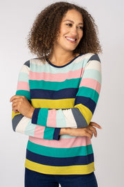 Block stripe brushed top