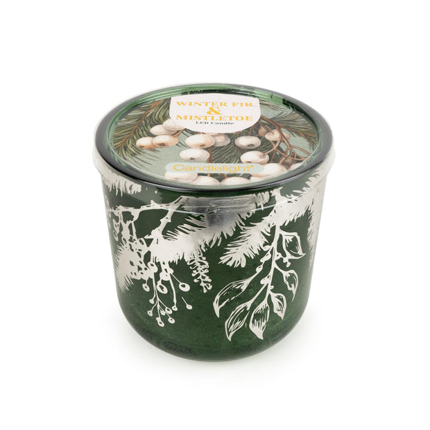 Winter Fir & Mistletoe LED Candle