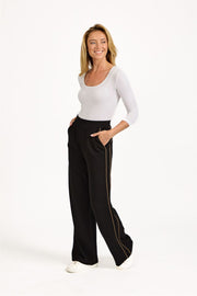 Double Side Stripe Wide Leg Trousers