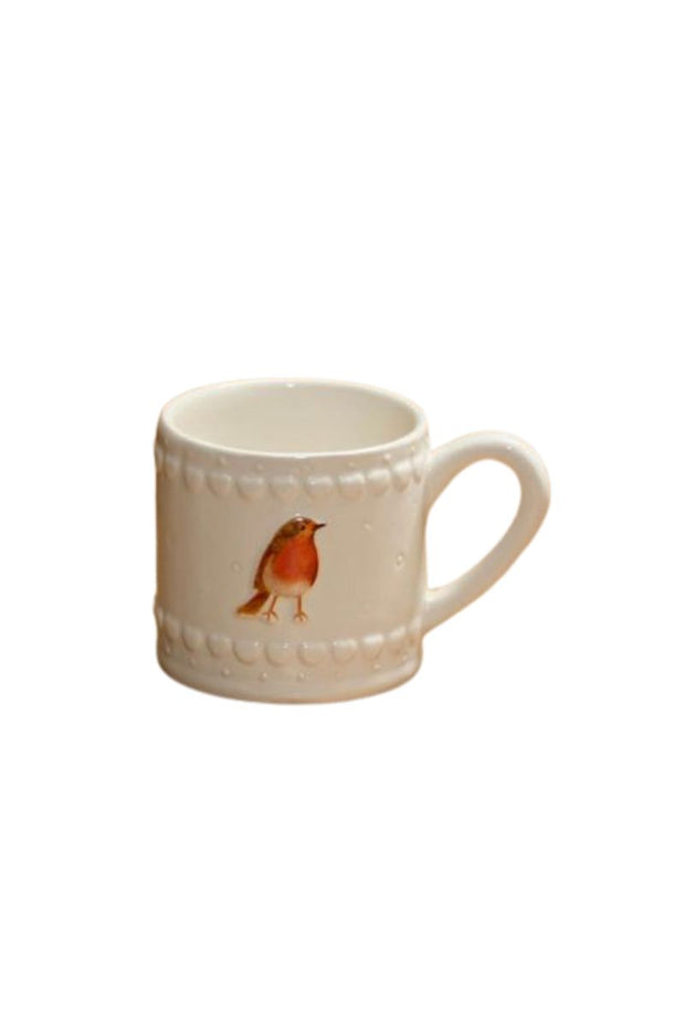 Embossed Robin Stoneware Mug
