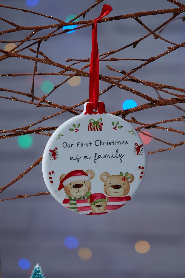 Family 1st Christmas Ceramic Cuties Hanger