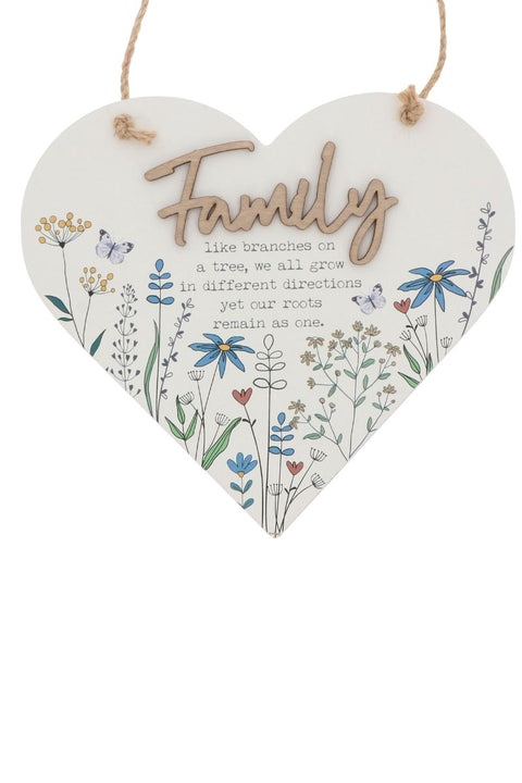 Family Sweet Meadow Hanging Heart