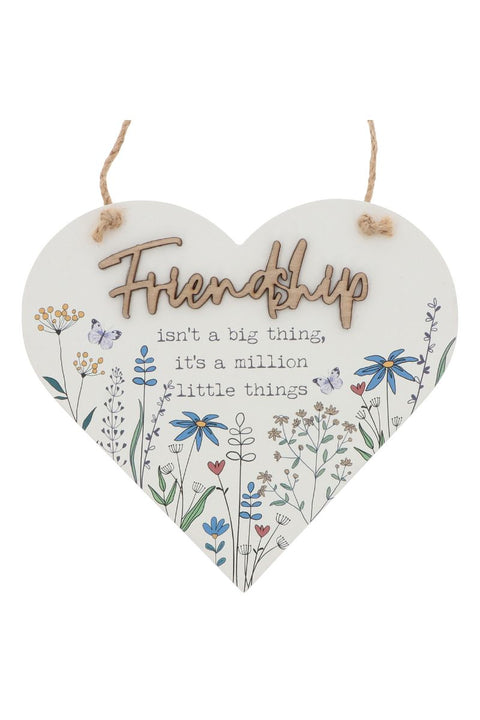 Friendship Sweet Meadow Hanging Heart