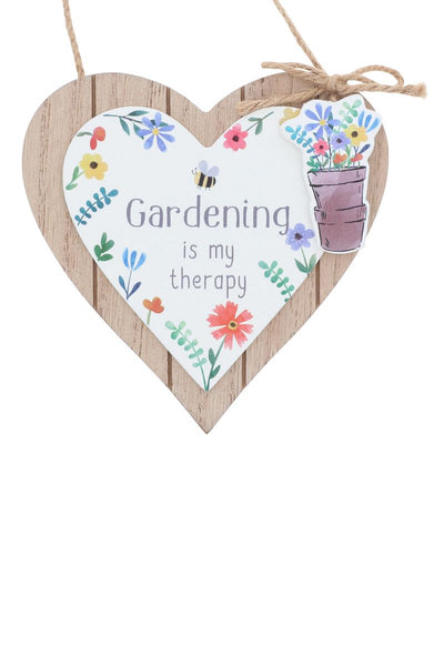 Gardening Happy Garden Heart Plaque