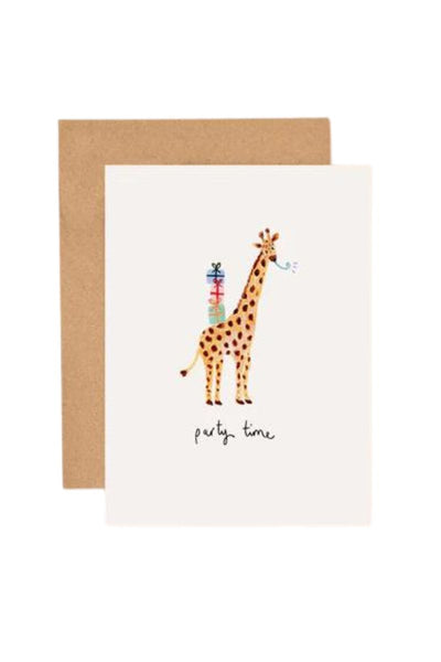 Giraffe Party Time Mini Card