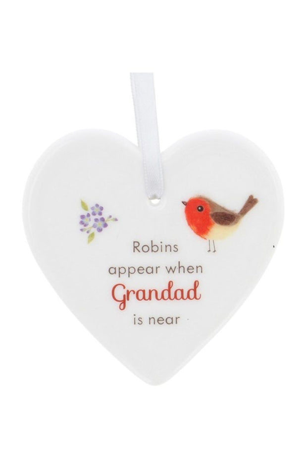 Grandad Forget Me Not Hanging Heart