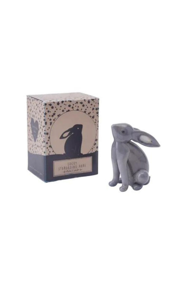 Grey Glass Stargazing Hare