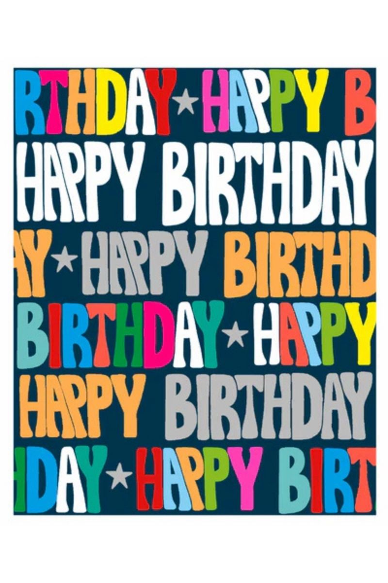 Birthday Text Repeat Card – The Stock Shop