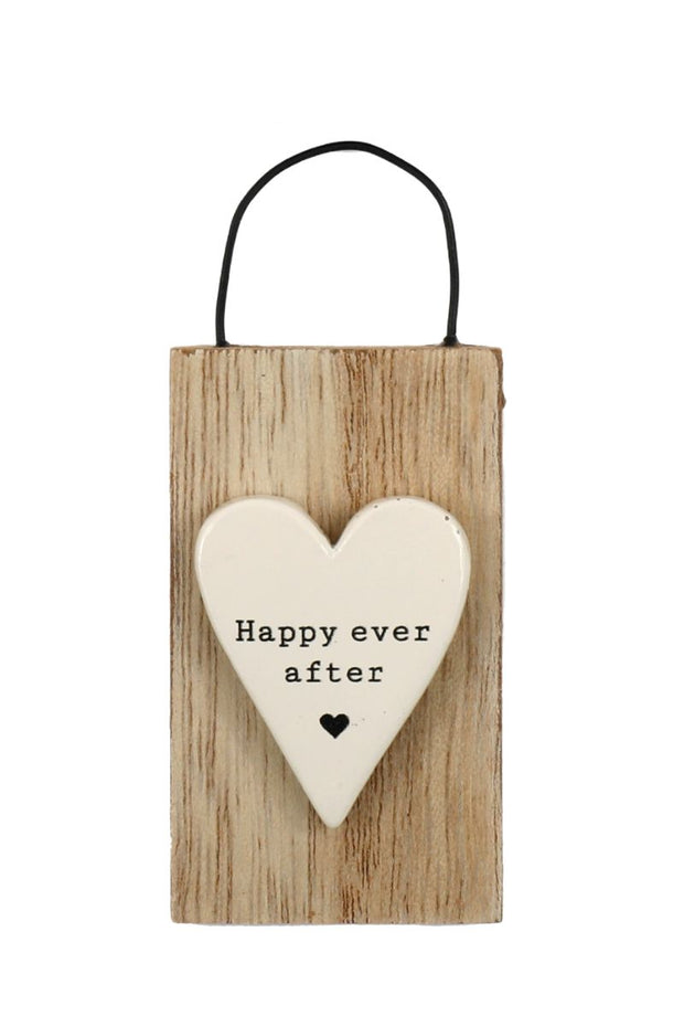 Happy Ever After Hanging Heart Plaque