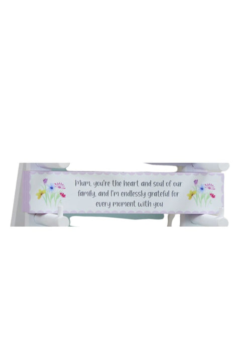 Mum Heart & Soul Floral Tabletop Plaque
