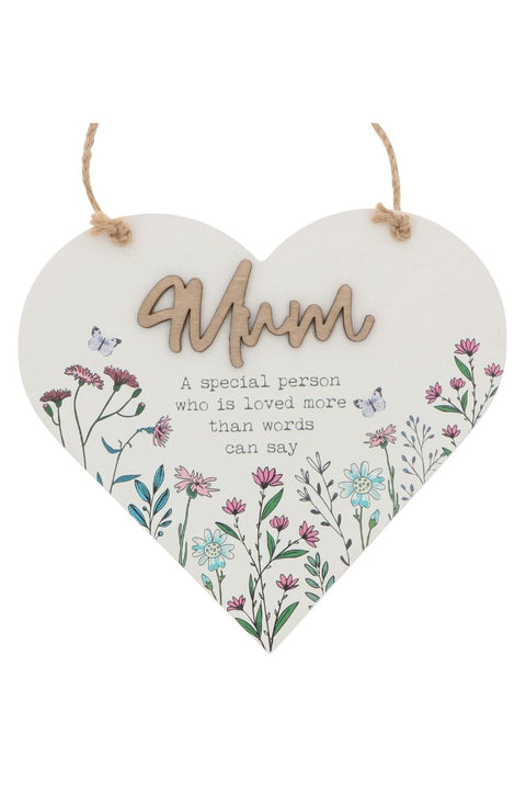 Mum Sweet Meadow Hanging Heart