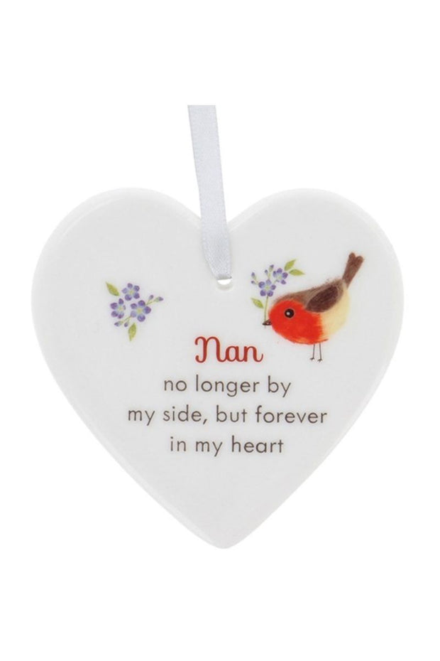 Nan Forget Me Not Hanging Heart