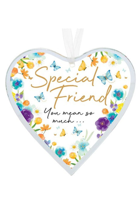 Special Friend Embrace Hanging Heart