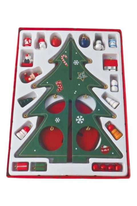 Wooden tree with decs