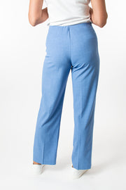 27in Straight leg pull on trouser - Denim Blue