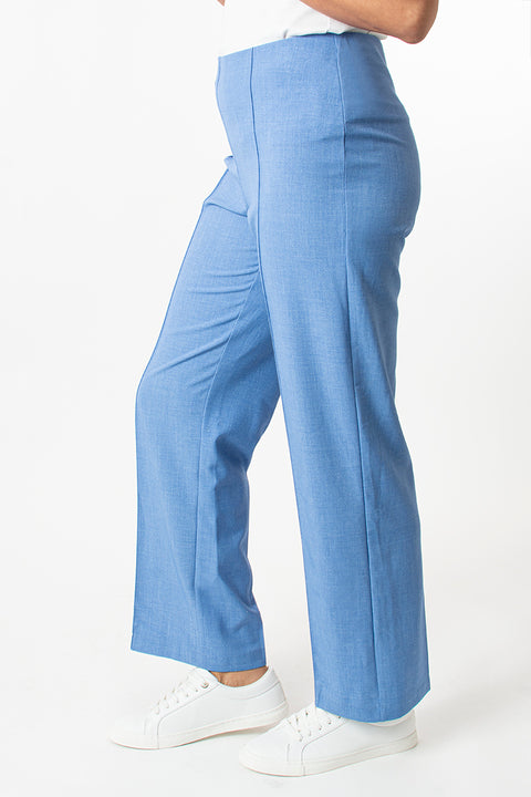 27in Straight leg pull on trouser - Denim Blue