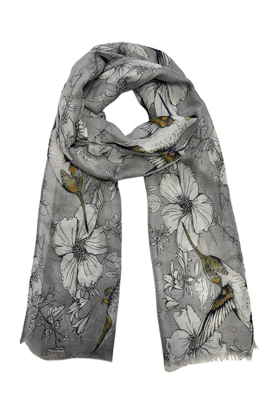Floral bird scarf