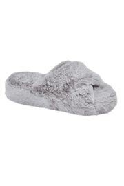 Fluffy cross over slipper
