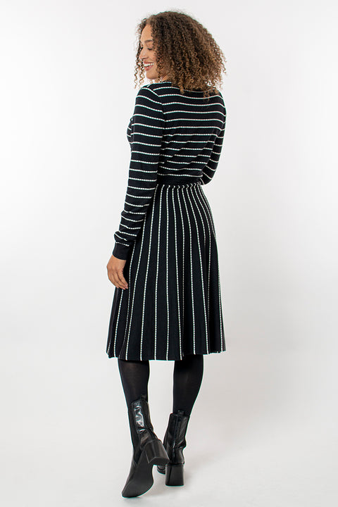 Knitted stripe dress