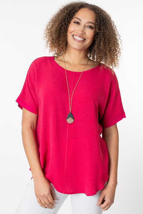 Oversized top with necklace